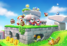 Review Captain Toad: Treasure Tracker: Onthoud dat Captain Toad niet kan springen, dus bedenk hoe je je vijanden dan toch kunt verslaan.