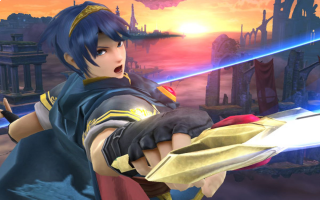 Marth em <a href = https://www.mariowii-u.nl/Wii-U-spel-info.php?t=Super_Smash_Bros_for_Wii_U>Super Smash Bros para Wii U</a>.