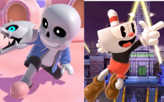 Unique costumes for Sans (UNDERTALE) and Cuphead are available as DLC in Smash Ultimate!