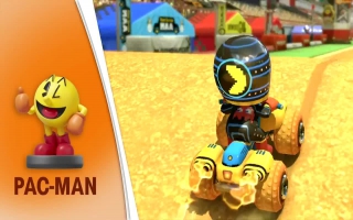 You can also receive a costume for your Mii character in Mario Kart 8 with PAC-MAN!