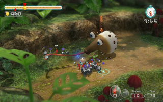 You also get help from little creatures who are willing to do everything for you: the Pikmin!