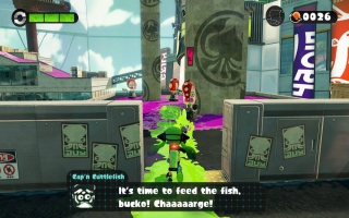 Assist Cap ’n Cuttlefish in the battle against the Octarians to retrieve the Great Zap Fish in the campaign.