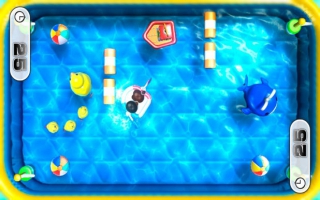 Play mini-games that only use the gamepad, like this rowing game.