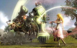 Ontgrendel een exclusief wapen in <a href = https://www.mariowii-u.nl/Wii-U-spel-info.php?t=Hyrule_Warriors>Hyrule Warriors</a> met de Zelda amiibo!